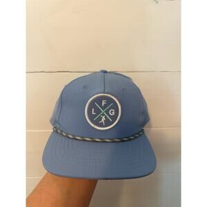 Live Forever Golf Waker Performance Rope adjustable hat light blue new